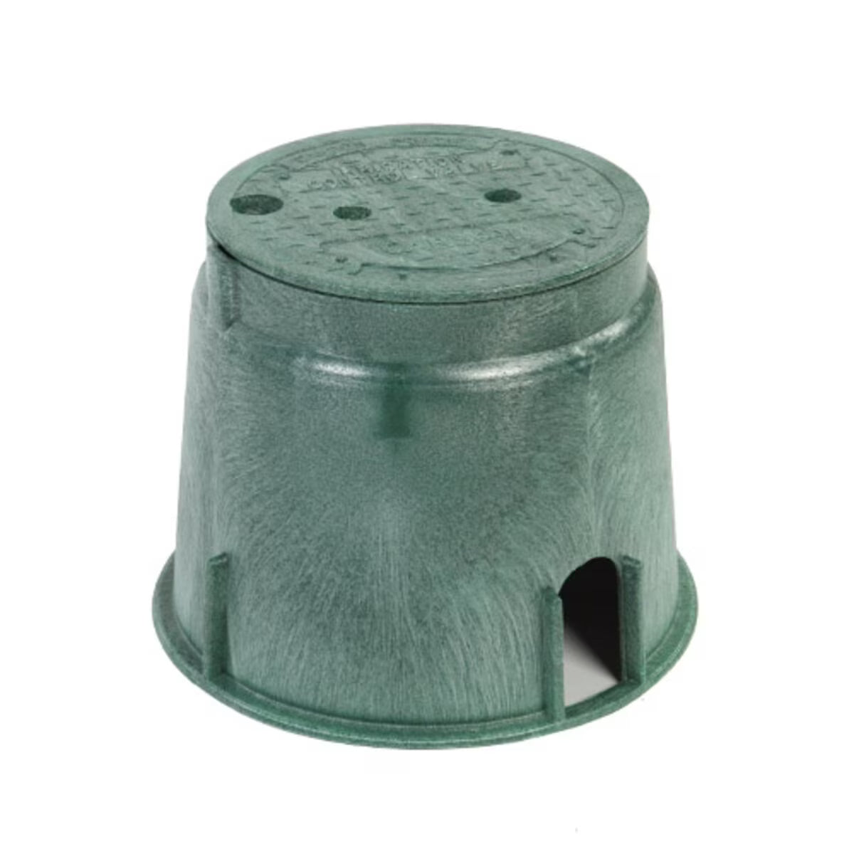 Carson Spec Valve Box Round 10 in. Green Box/Green Lid Overlapping ICV w/Bolt