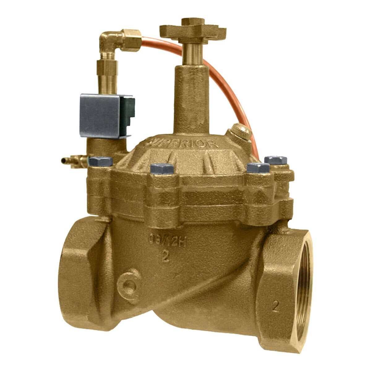 Superior Master Valve 3300 Brass 2 in. Normally Open FIPT x FIPT