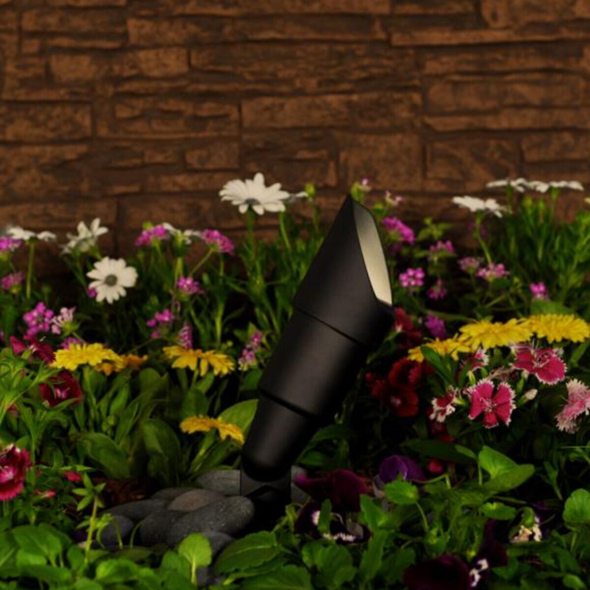 RS Up Light ECO 6W K27 Flood Long Shroud Flat Black