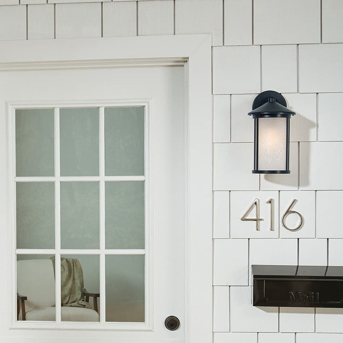 Kichler59099BK Lombard 12.7 1 Light Wall Light Black