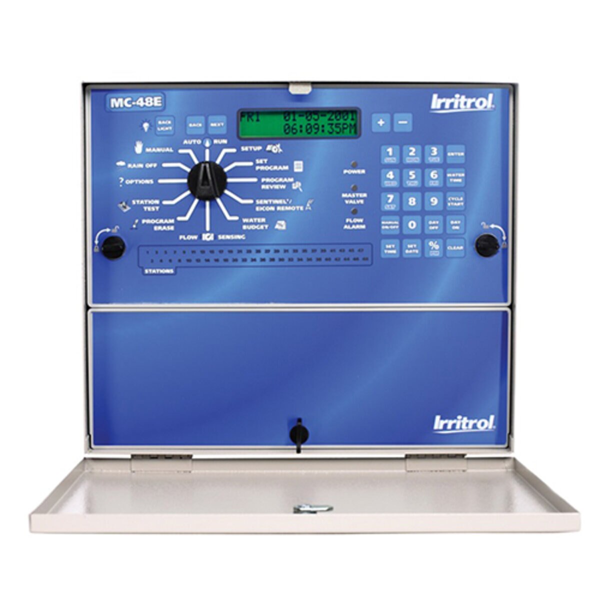 Irritrol MC-6E MC-E (Blue) Series Controller 6 Station Outdoor Steel Wall Mount Cabinet