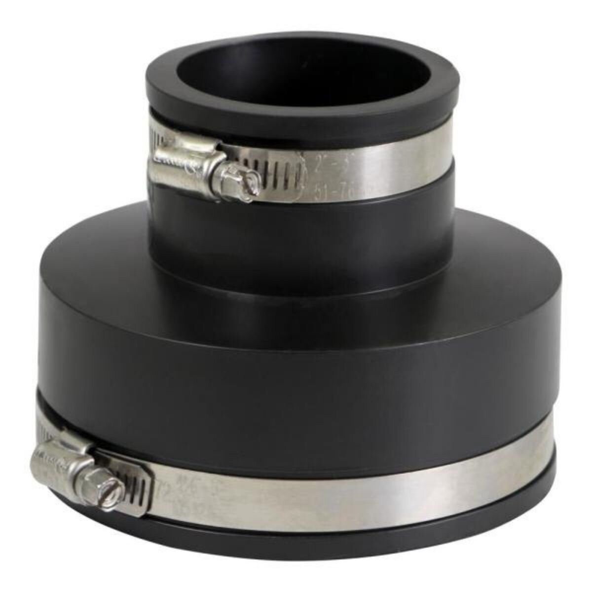 56-42 -NDS CI/PVC Flexible Rubber Coupling w/SS Clamps 4 in. x 2 in.