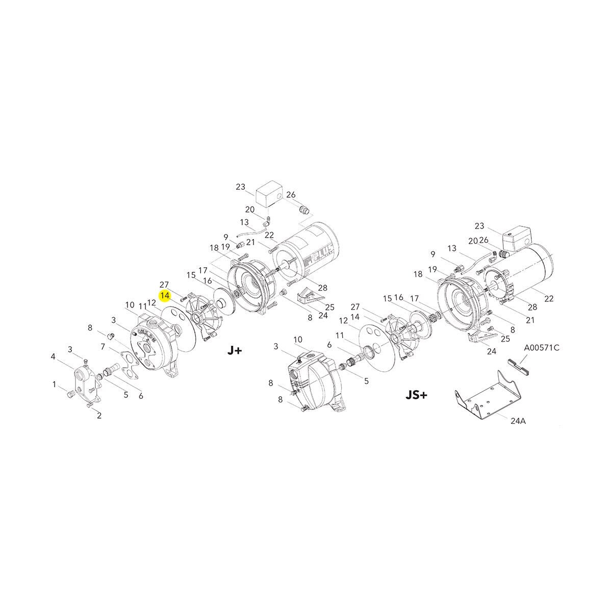 3K68 JS+ Series 1 1/2hp