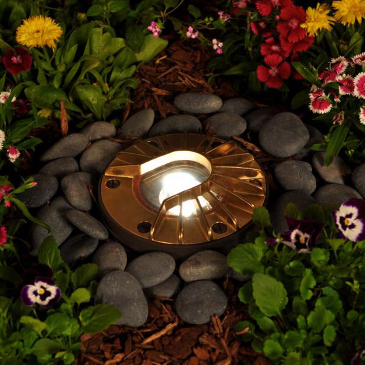 FX RP Well Light Natural Brass No Lamp w/ Louver