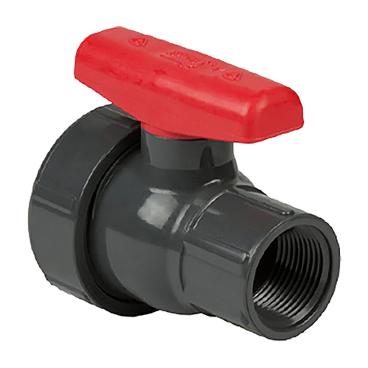 Spears Single Entry Gray PVC Ball Valve 2 in. Socket w/ Buna-N O-Rings