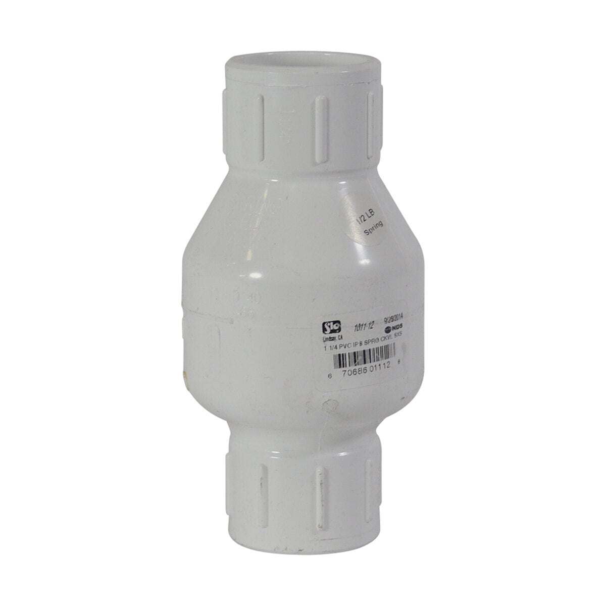 NDS Spring Check Valve Slip x Slip 1-1/4 in. PVC