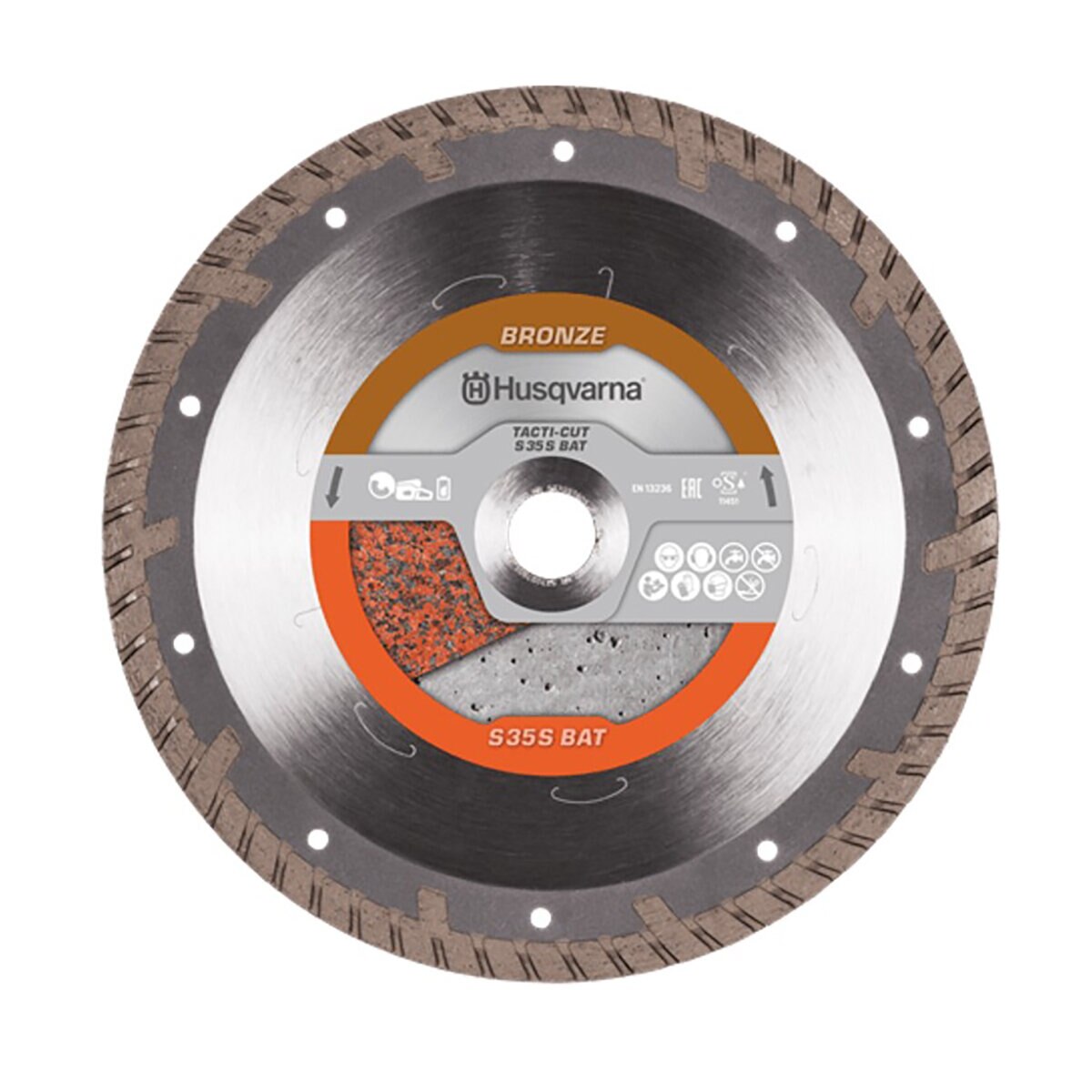 Husqvarna Tacti-Cut S35S BATTERY 9 in. Solid Rim Diamond Blade