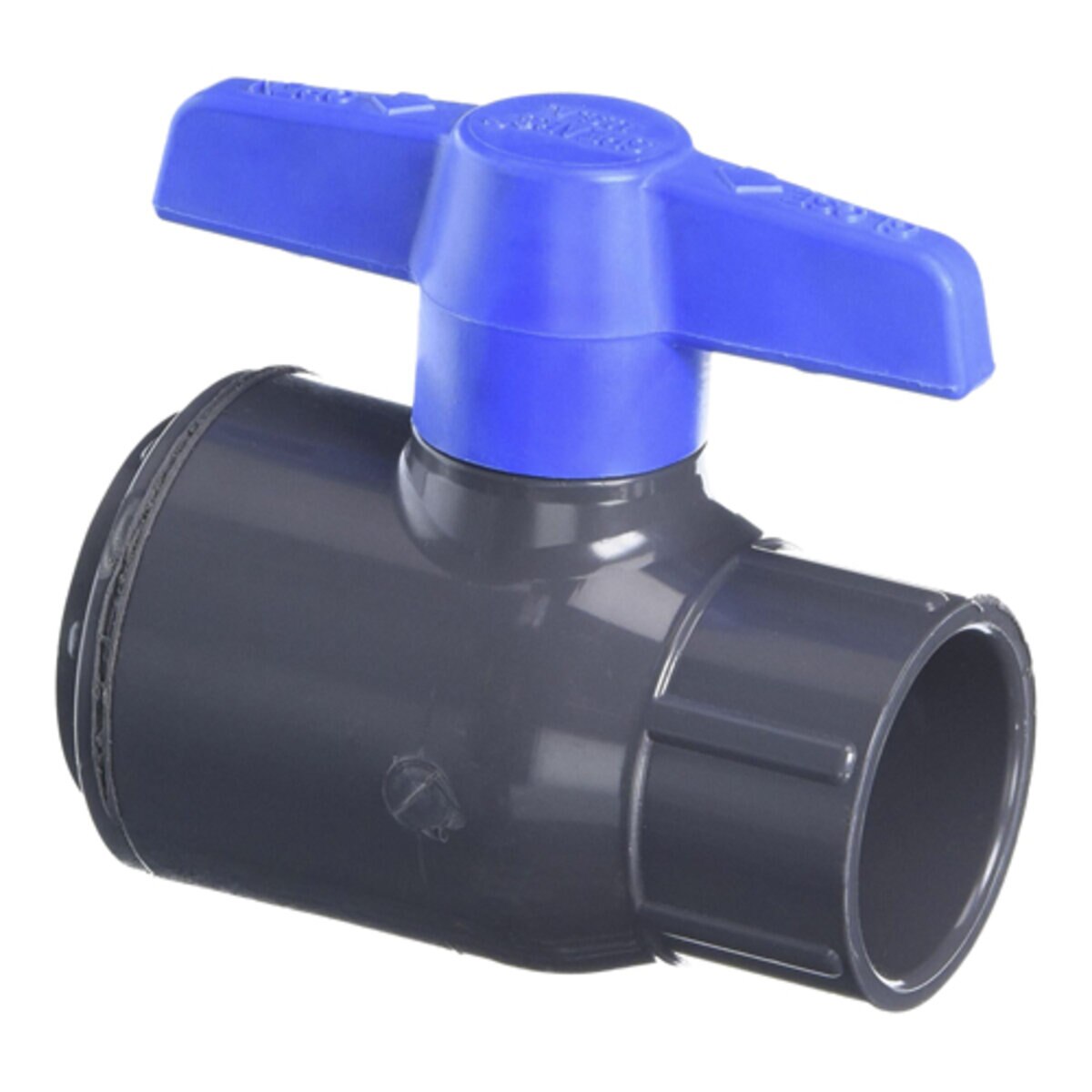 Spears Utility Gray PVC Ball Valve 1 in. Socket w/ Blue Handle & EPDM O-Rings