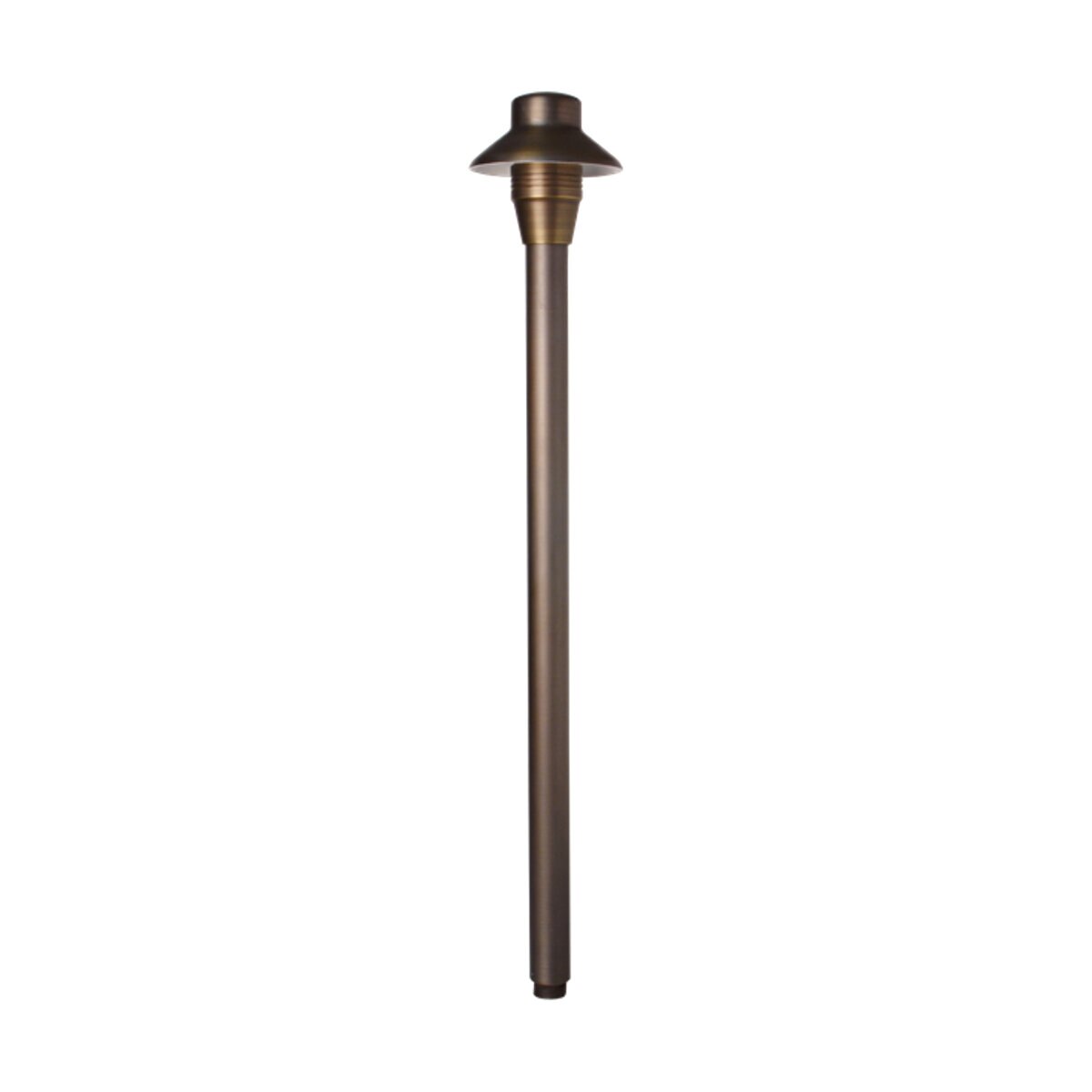 UniqueL4-NL 4 in. Lancer Path Light 18 in. Riser Brass Housing Weathered Brass Finish No Lamp