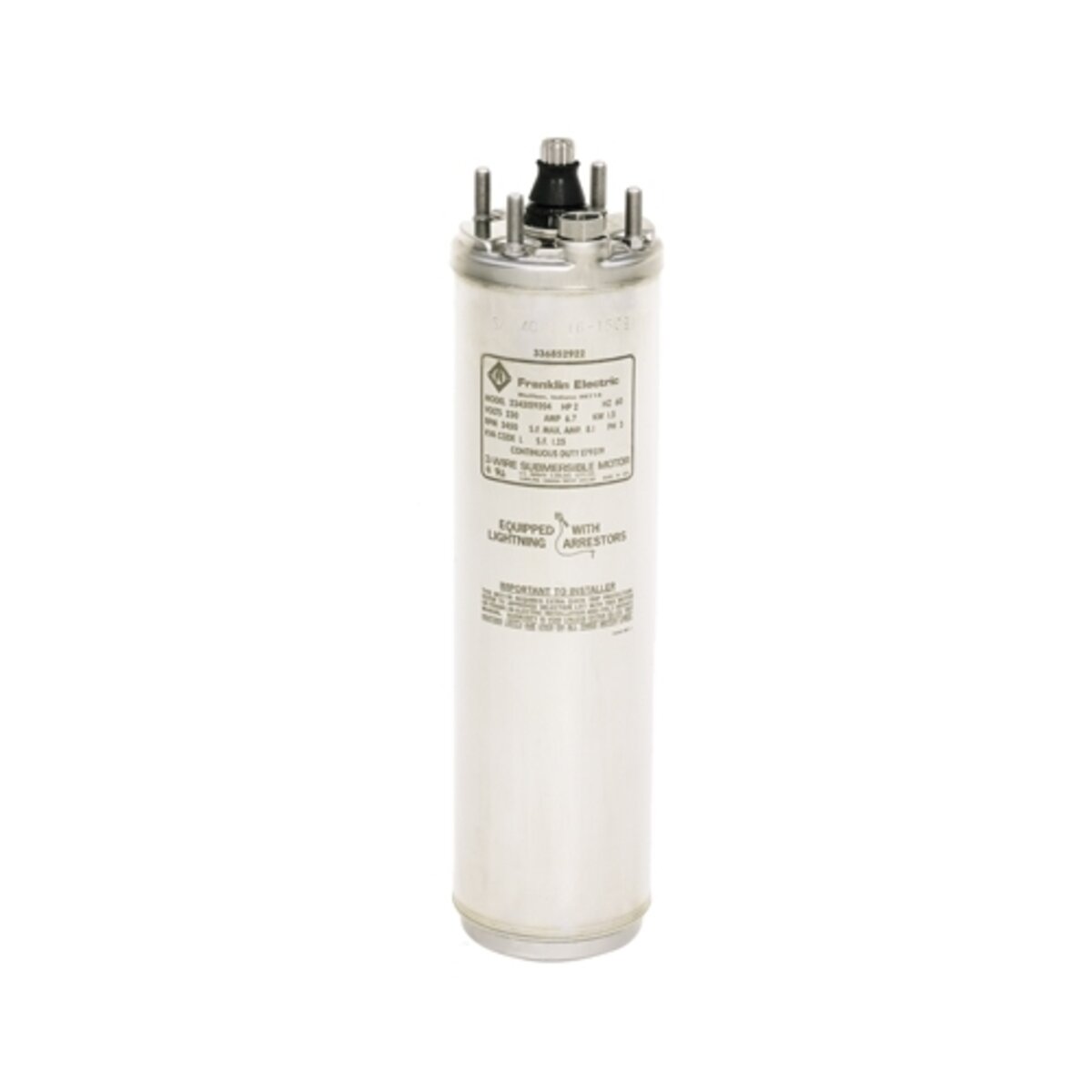 Flint & Walling 137434 Motor 4 in. 230V 1.5 HP 1 Phase 3 Wire