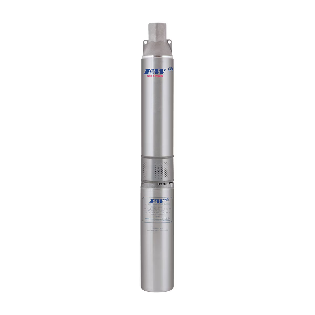 Flint & Walling 4F19S15305 SS Submersible Pump 1.5 HP 19 GPM 2 Wire