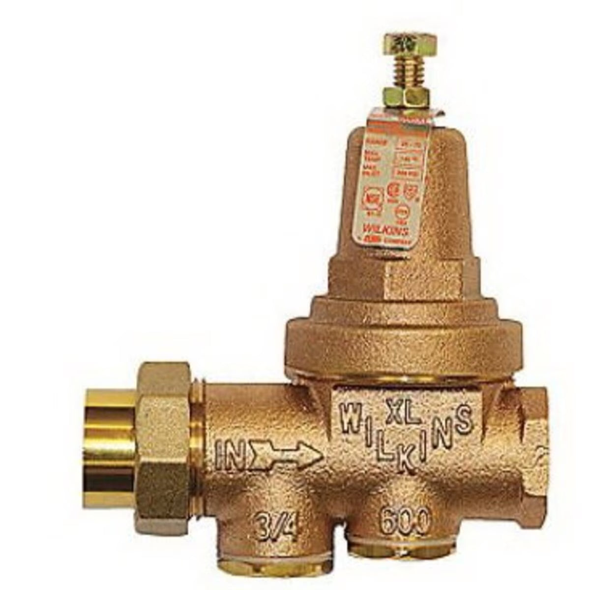 Wilkins 600XL Pressure Reducing Valve Lead Free Bronze 2 in. FIPT Union x FIPT