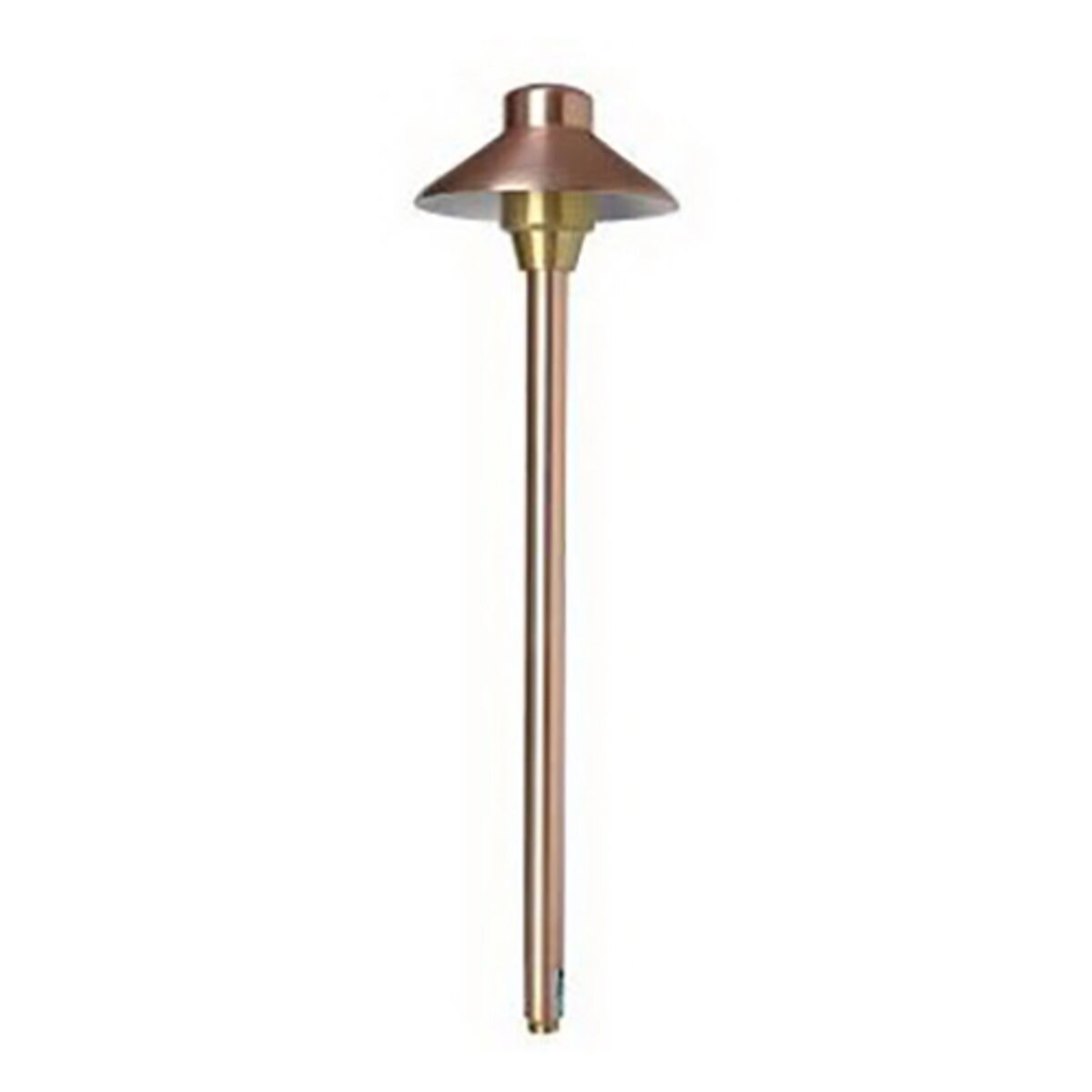Unique I4-NL 4 in. Illuminator Path Light 18 in. Riser Copper Housing Natural Copper Finish No Lamp