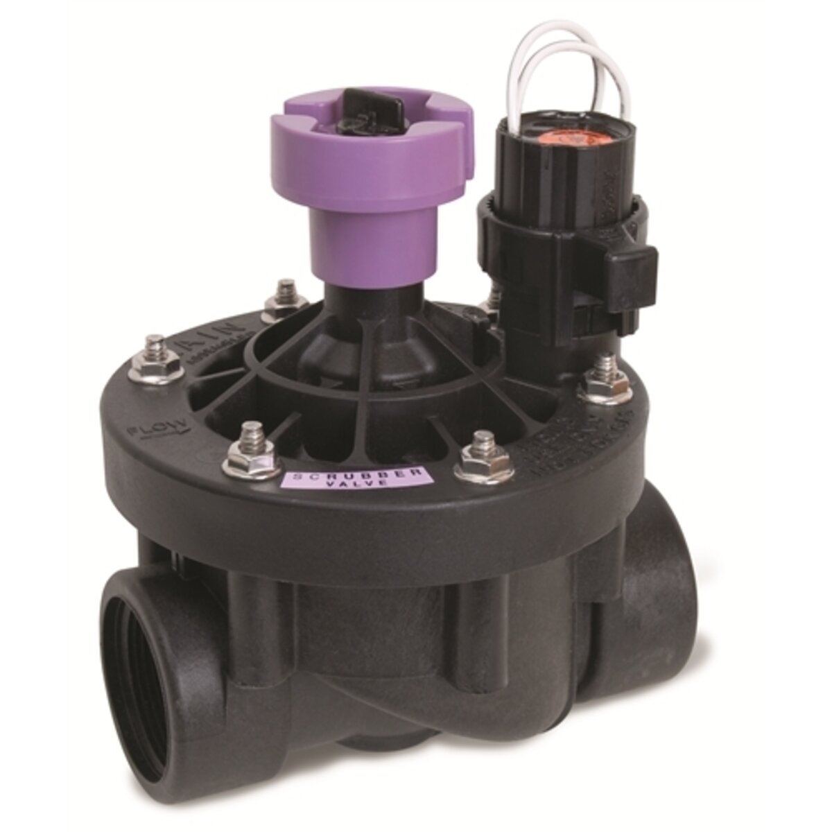 Rain Bird PESB Reclaimed Industrial Scrubber Valve Plastic 1-1/2 in. w/ Flow Control FIPT x FIPT