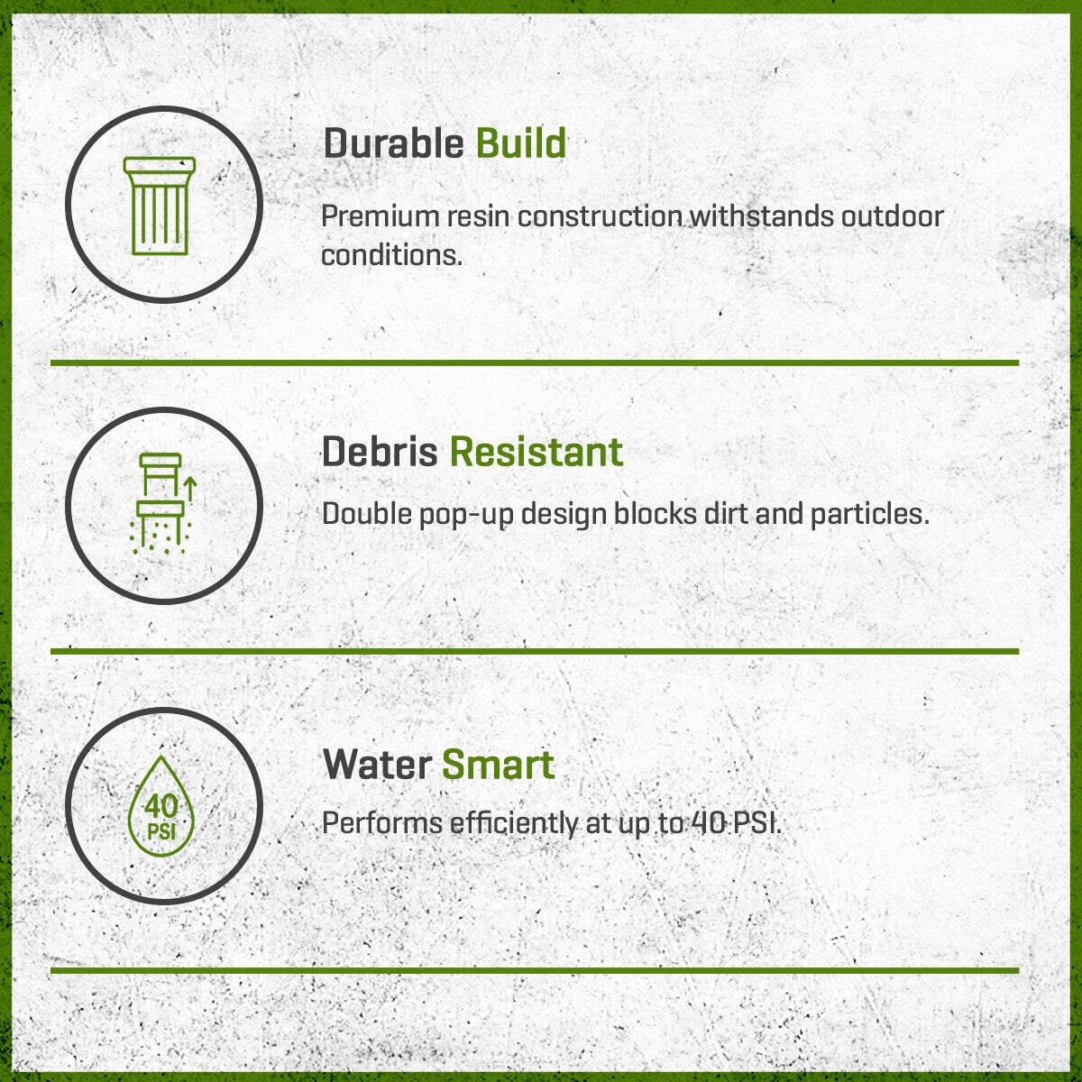 K-Rain Rotary Nozzle RN300 Series Pressure Regulating 80 Degree - 360 Degree 26 ft. - 30 ft.