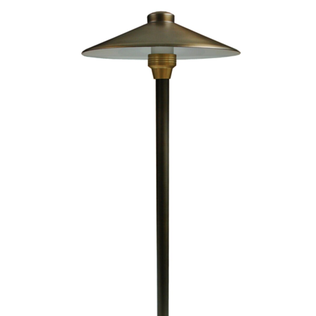 Unique END-NL Endeavor Path Light 60 in. Riser Brass Housing Weathered Brass Finish No Lamp