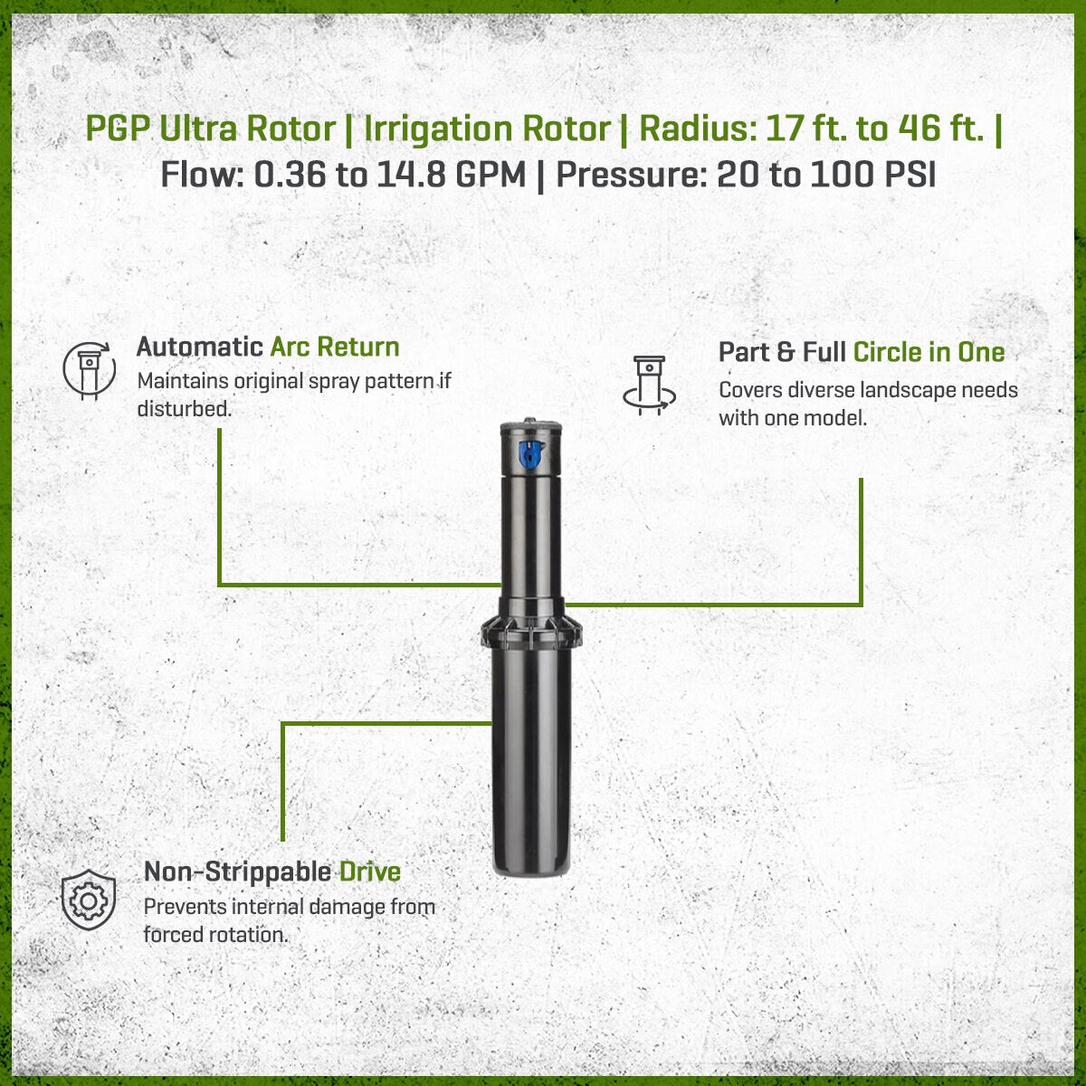 Hunter PGP Ultra Reclaimed Rotor Adjustable 4 in. Riser