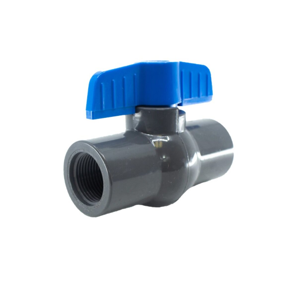 Lasco 491 Commercial PVC Ball Valve Slip PVC Gray 1/2 in. w/ Blue Handle Colonial