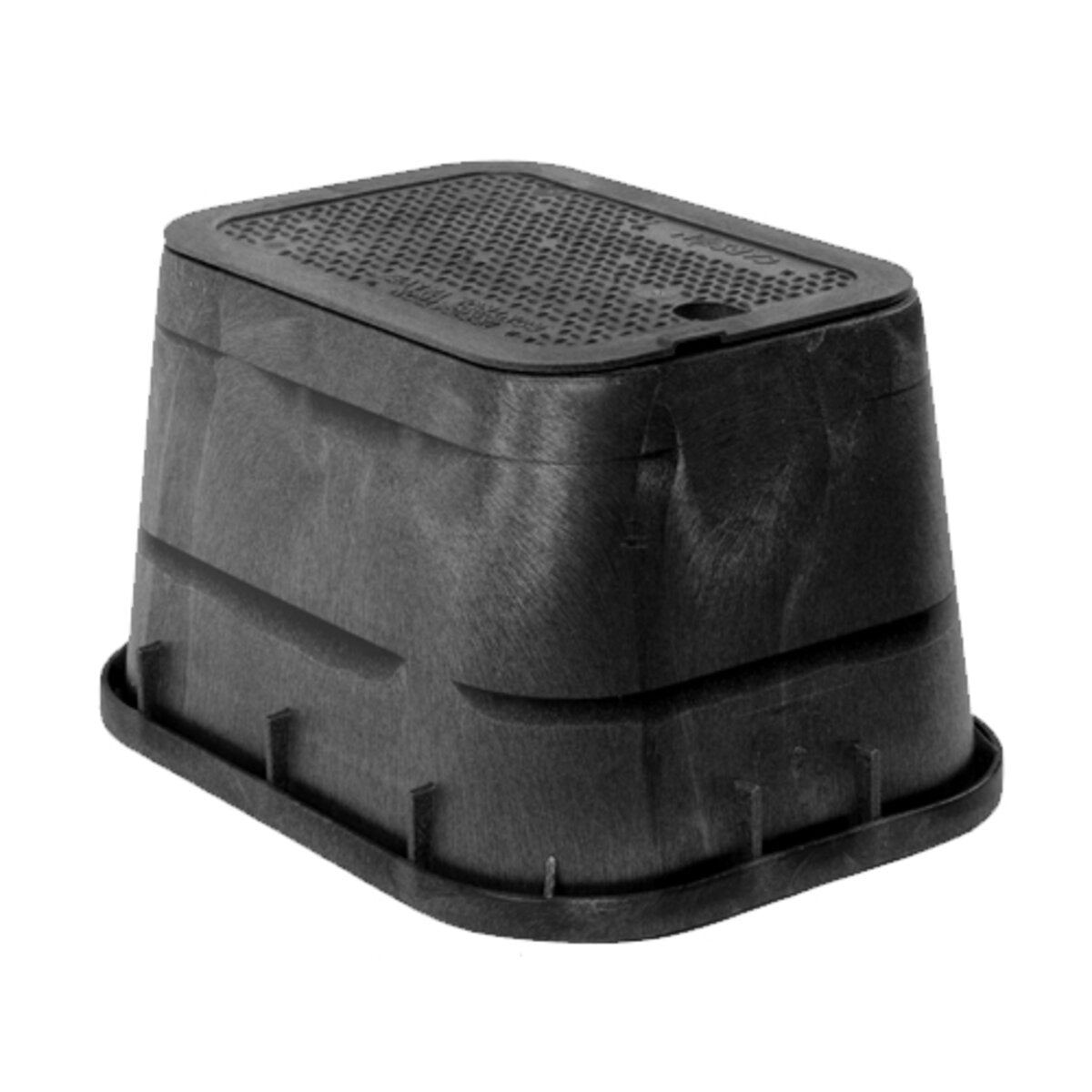 Carson Spec Valve Box Rectangle 14 in. x 19 in. x 12 in.H Black Box/Black Lid Overlapping ICV w/Bolt