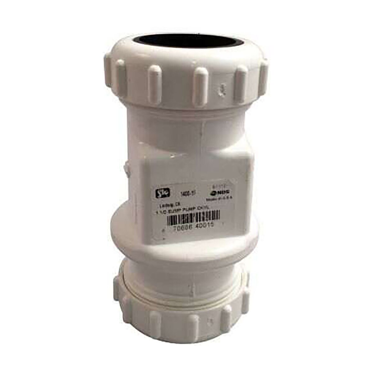 NDS Sump Pump Swing Check Valve PVC 1-1/4 in. x 1-1/2 in.