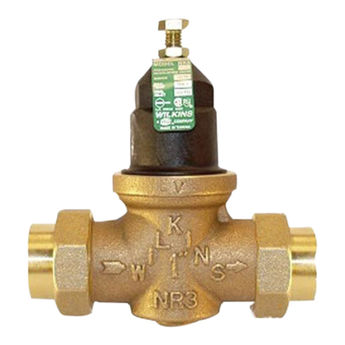 Wilkins Pressure Reducing Valve Double Fipt Union 1 in. Lead Free Bronze