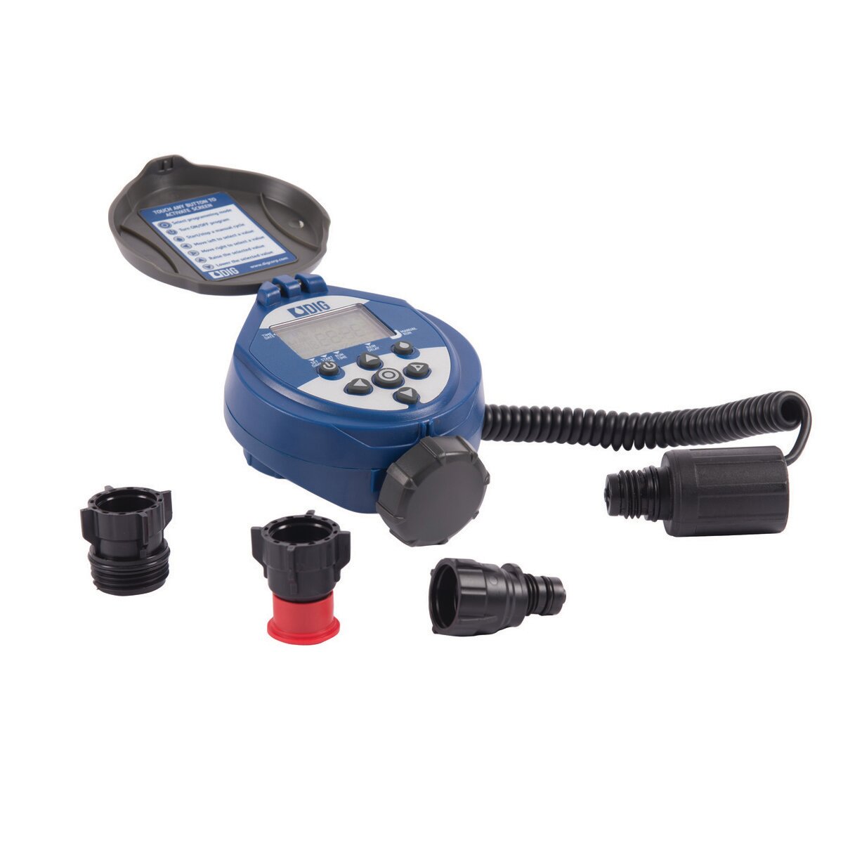 400A-000 Dig 400A Controller 1 Station with Solenoid and 3 Adapters Battery Powered