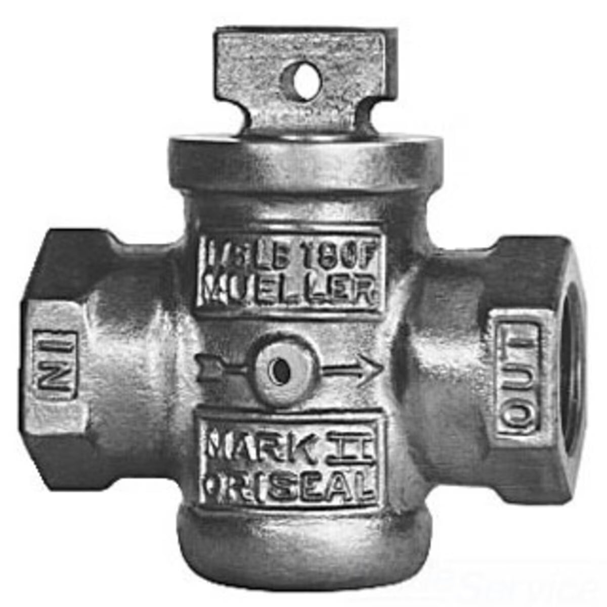 Mueller Stop & Waste Curb Valve 2 in. FIPT No Lead