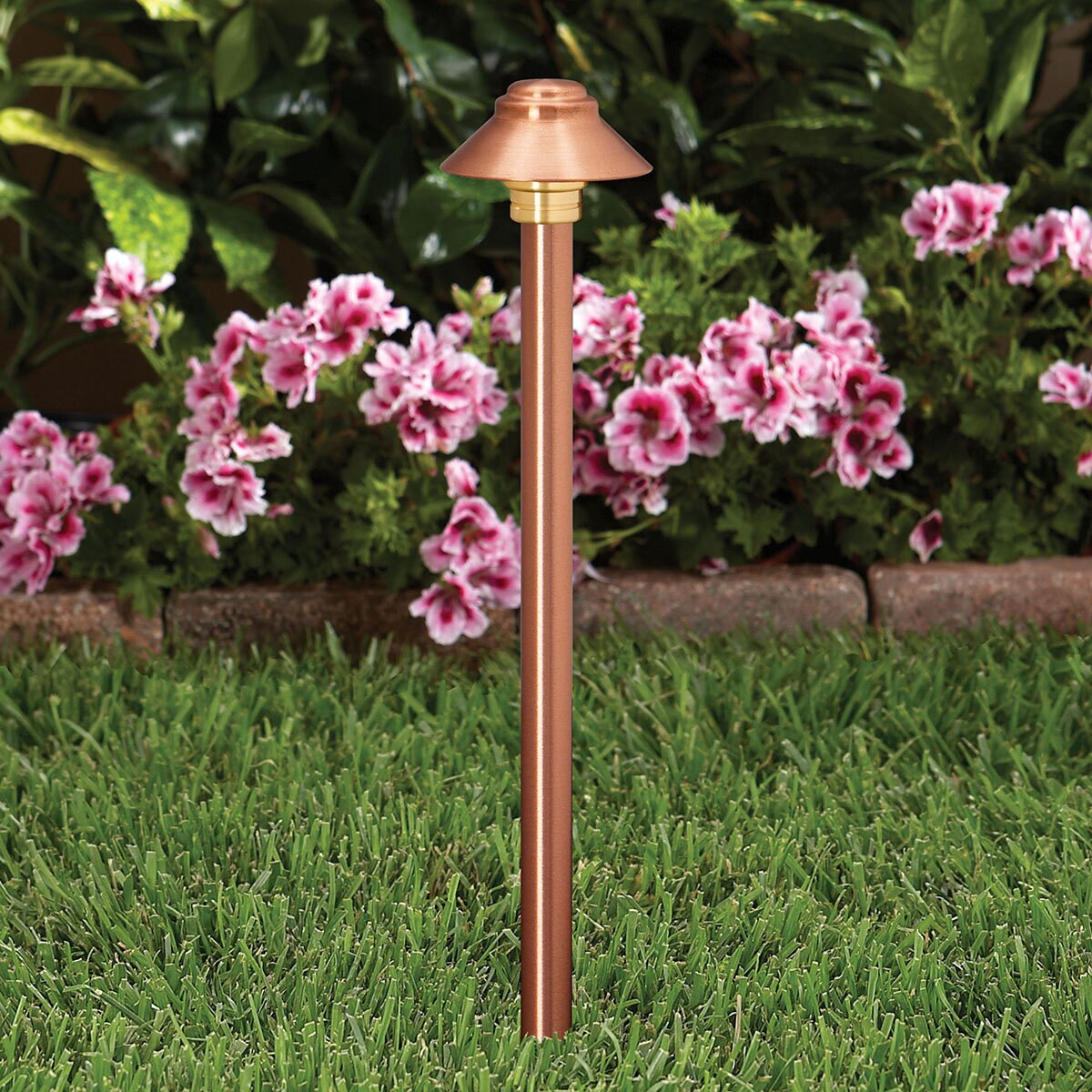 Vista PR-2165-CSN-2.5-W-T3-18S PR-2165 Path Light 18 in. Riser Copper Housing Copper Finish 2.5W 2950K LED