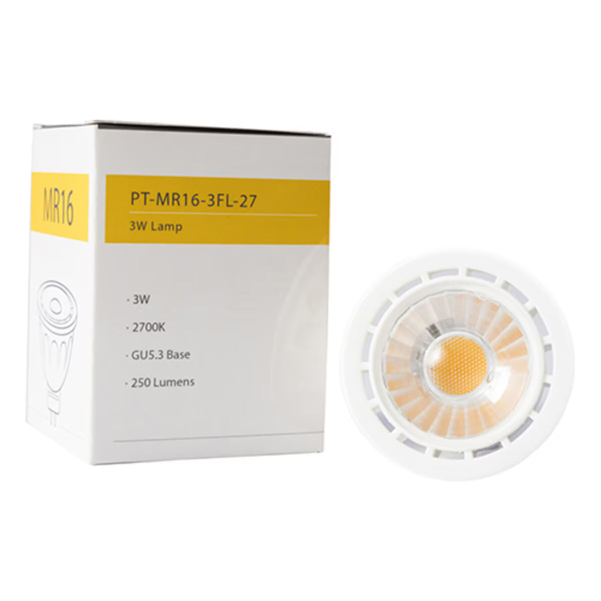 PT-MR16-3FL-27 Pro-Trade MR16 LED 3W 250 Lumens 2700K 38 Degree
