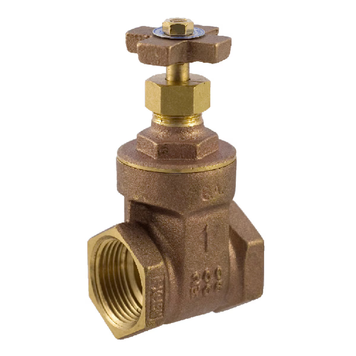 Aqualine 1 in. Brass Gate Valve W/ Cross Handle