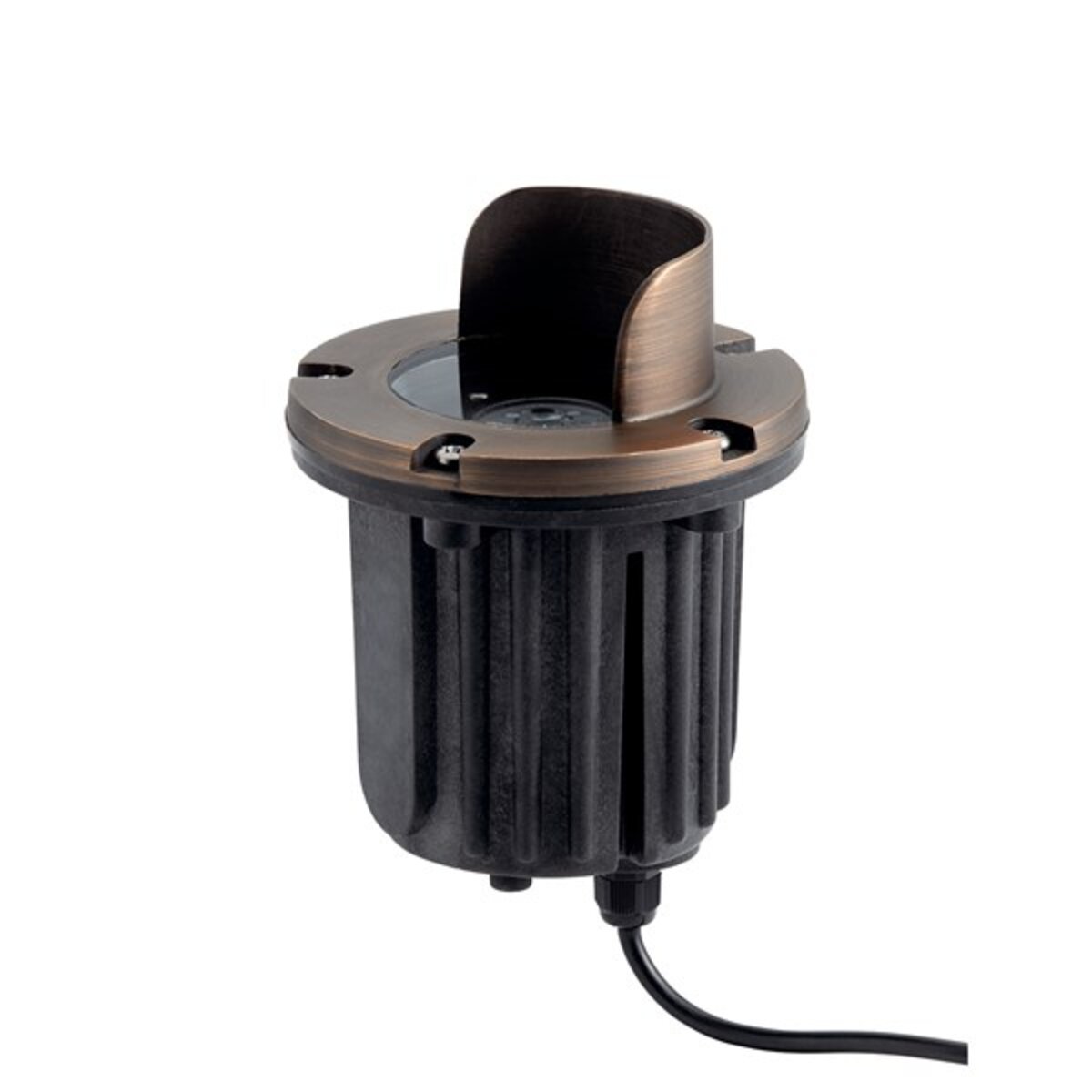 Kichler-15496CBR- 15496 In-Ground Light Brass Housing 7W MR16 Bi-Pin Lamp 12V Centennial Brass Finish 5 in. x 5 in.