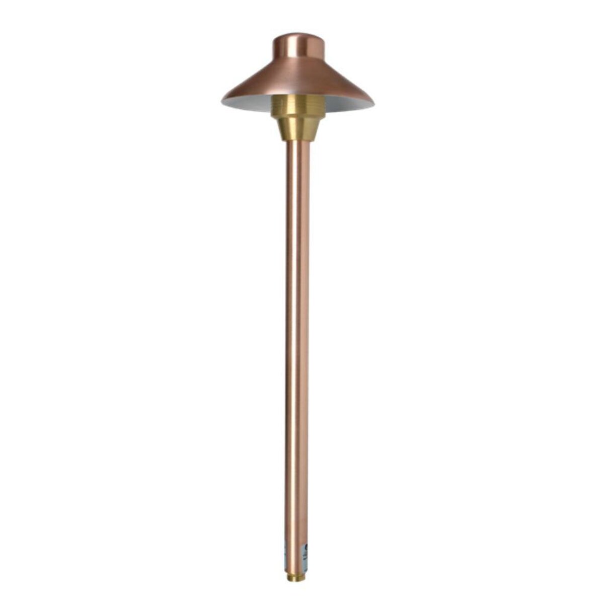 Unique 6 in. Illuminator Path Light 12 in. Riser Copper Housing Natural Copper Finish 2W 3000K LED