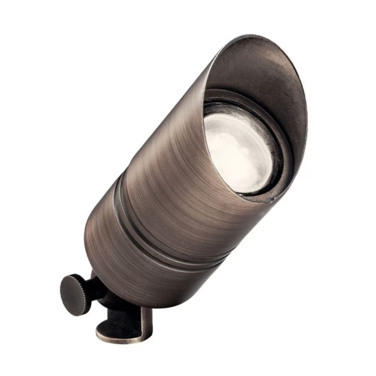 Kichler -15475CBR-15475 LED Up Light Centennial Brass Housing 12V, No Lamp Included - 35W MR16 Compatible, Ground Mount, Dimensions 5-1/5 in. x 2-1/4 in.