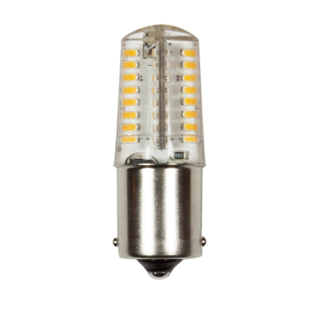 BRI-SCB-ECO-3-3000 Brilliance LED SCB Ecostar 3 Watt Bi-Pin Lamp, 3000K Warm White, 245 Lumens, Dimmable, 25,000 Hour Average Life, Circle Base, 8V - 14V Voltage Rating
