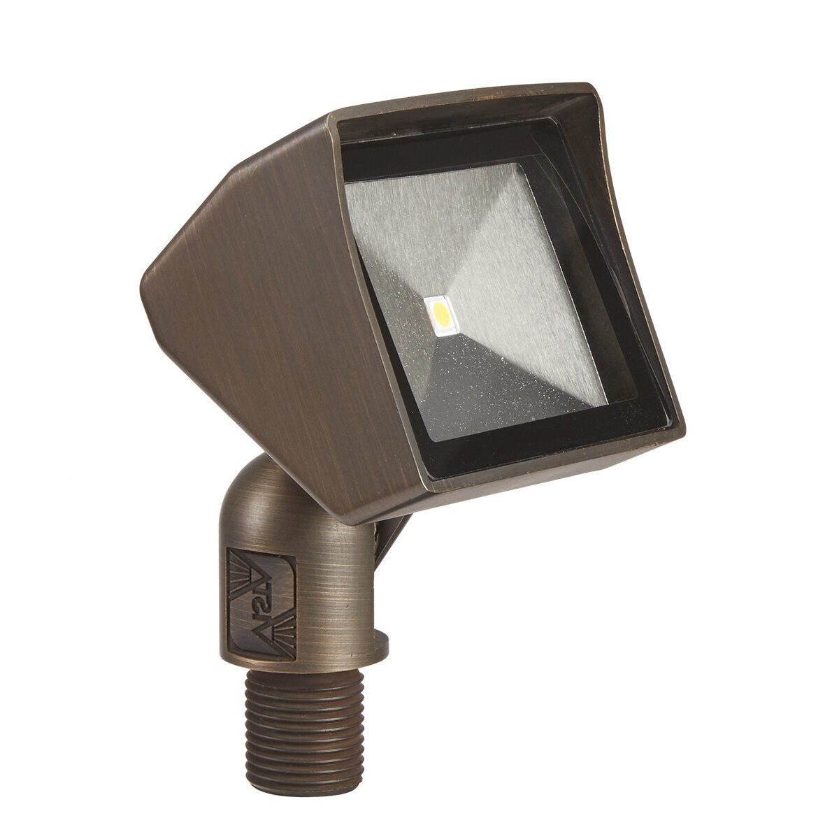 Ground Mount LED Compact Flood Light Olde Brass 5105 4W 2950K Frost Lens-GR-5105-BSO-4-W-FR