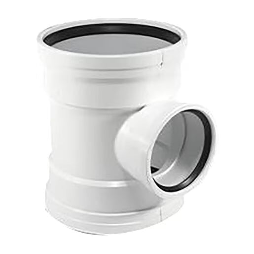 Multi Fittings Corp Reducer Tee White PVC SDR35 12 in. x 4 in. Hub x Hub x Hub