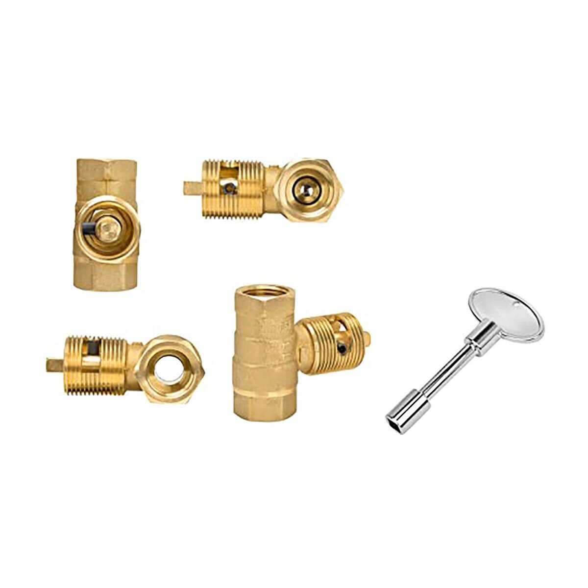 Aqualine Angle Log Gas Valve w/ Key 1/2 in.