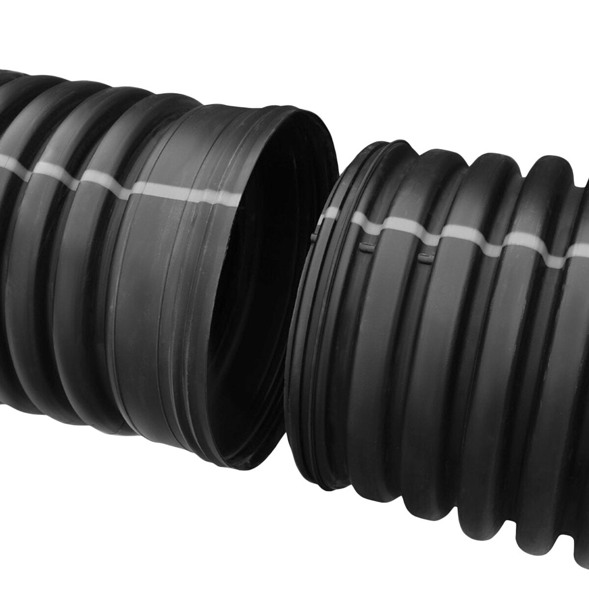 ADS Dual Wall Pipe N-12 Series Black Perforated Polyethylene 12 in. x 20 ft. Perforated