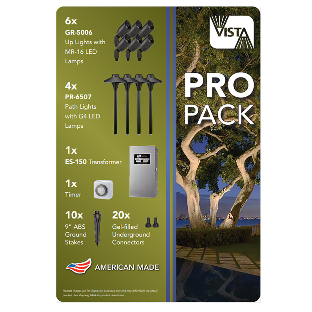 Vista Bronze Pro Pack Lighting Kit 1 w/ GR-5006-Z, PR-6507-Z, ES-150