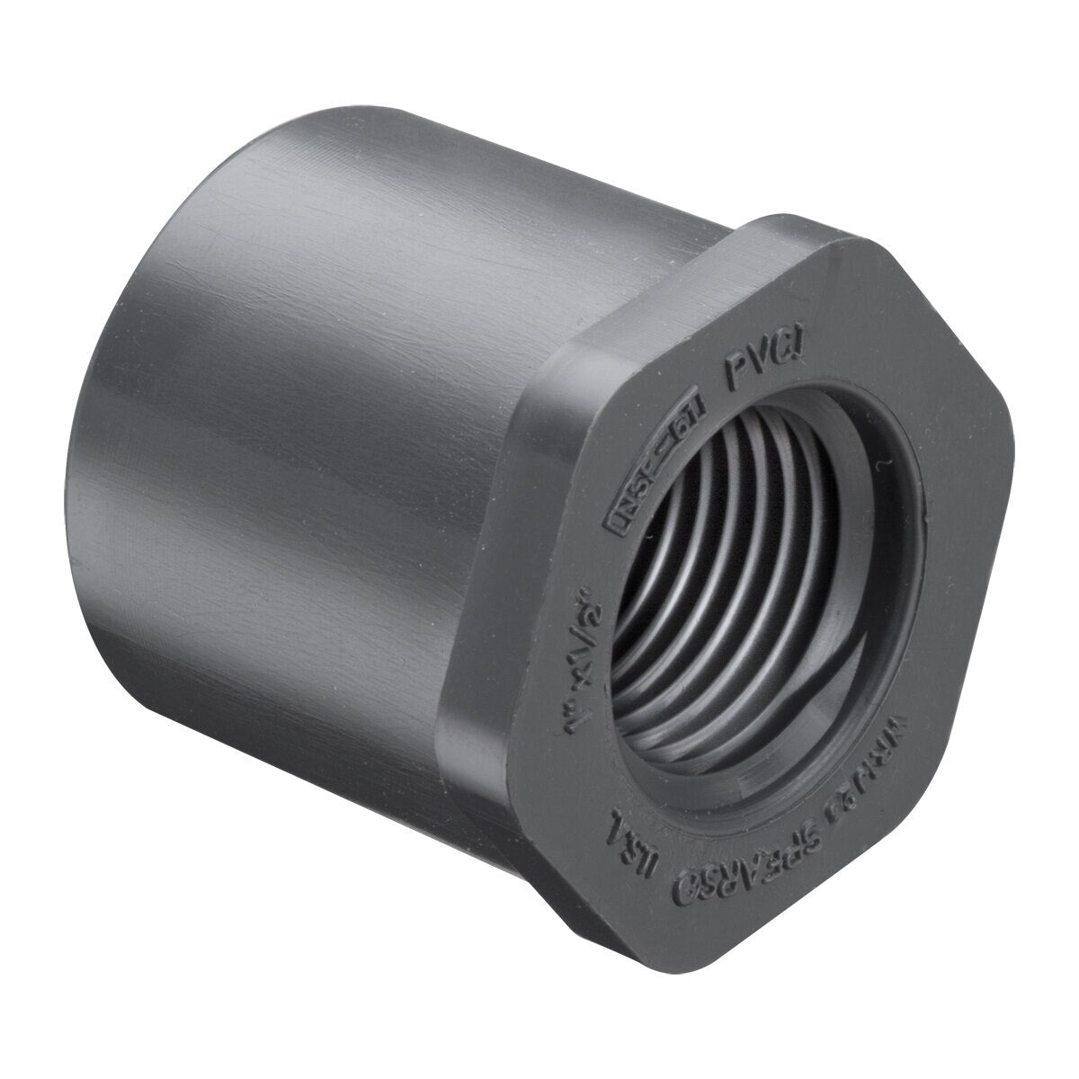 838-168 Sch 80 PVC Reducer Bushing Flush Style 1-1/4 in. x 1 in. Spigot x FIPT | Spears