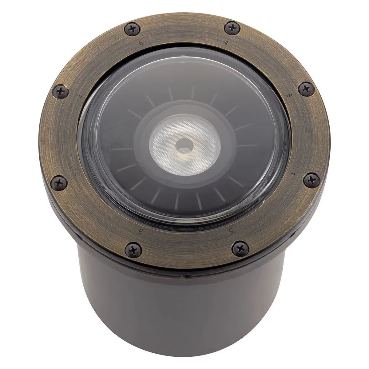 Kichler16025CBR27 16025 Well Light VLO In-Ground 60 Degree Wide Flood Centennial Brass 350-850 Lumens 2700K LED