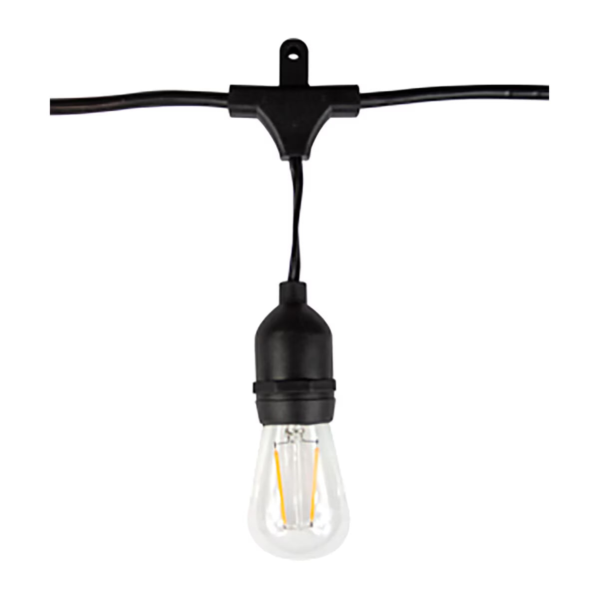 LINE-VOLT-BISTRO-KIT-Brilliance Bistro String Light LED 50 ft. L 24 S14 Lamps 2W 2700K w/ 2-Way Mounting Holes