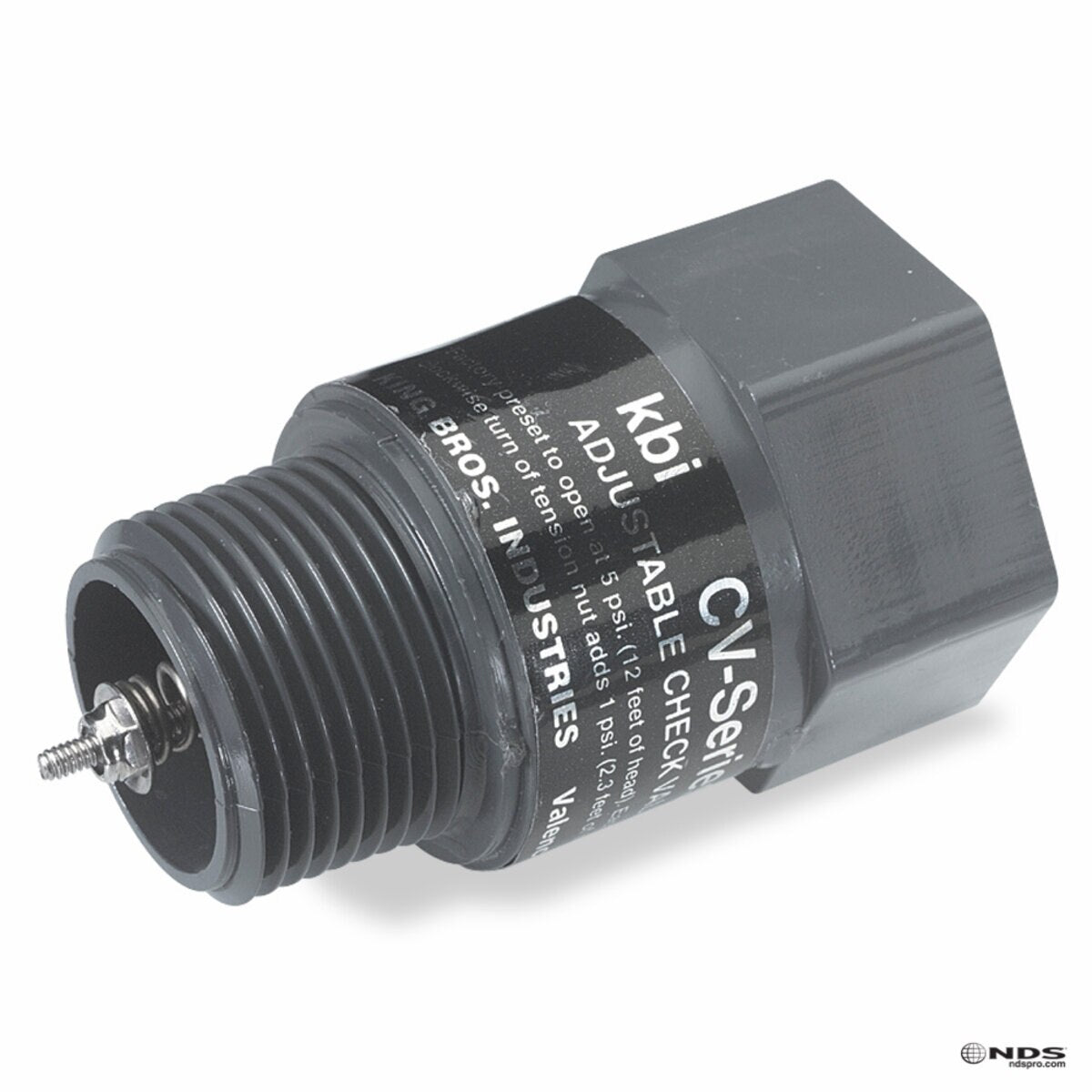 NDS Adjustable Check Valve Gray PVC 3/4 in. MIPT x FIPT