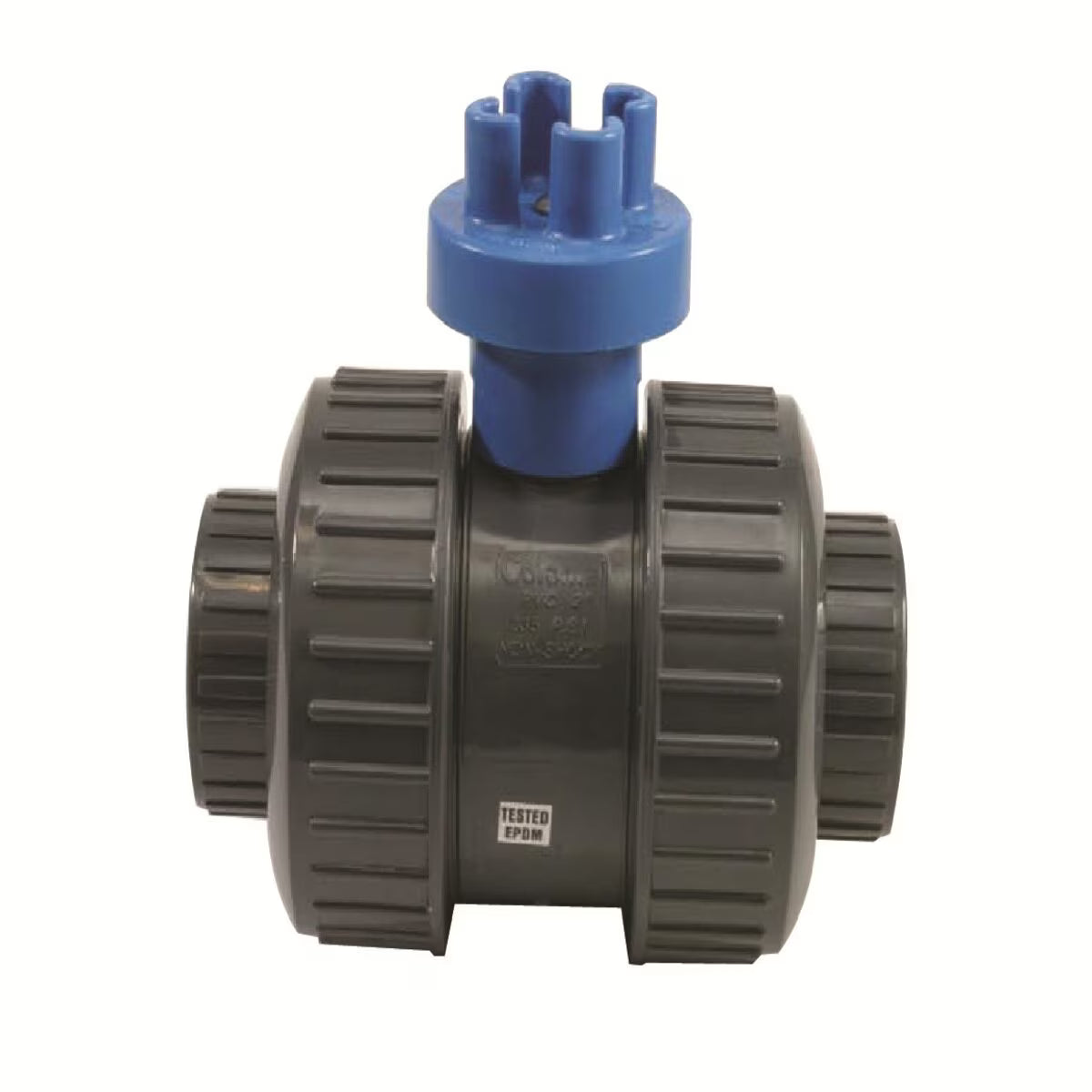 V27101N-SC Slo-Close Full Block True Union Ball Valve PVC 2-1/2 in. Socket