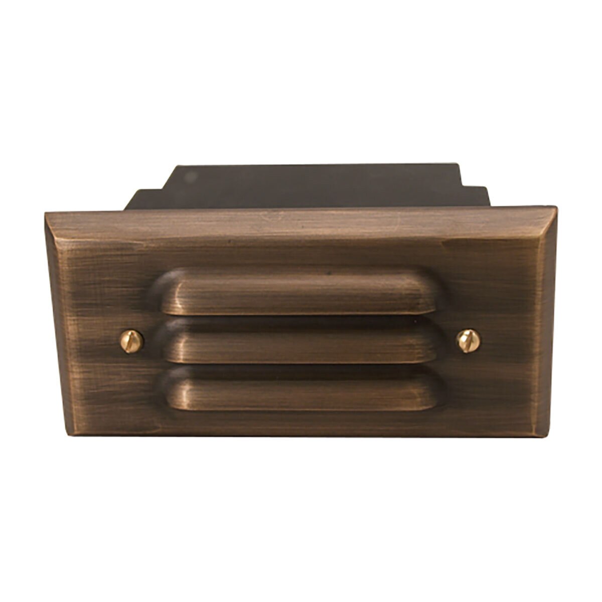 Unique SV5L-L227-FM Sovereign Flush Mount Louver Step Light Weathered Brass 5 in. 2W 2700K LED