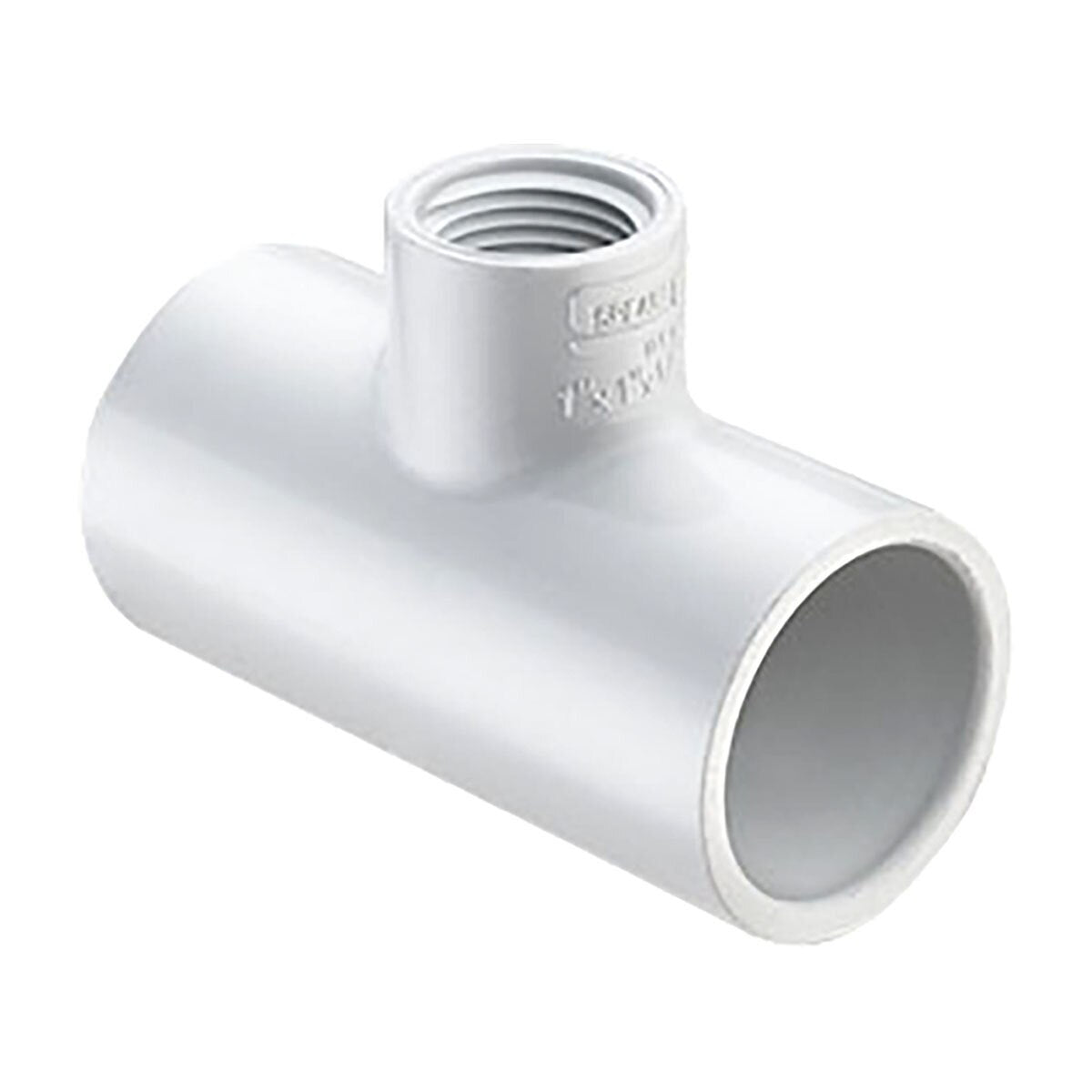 402-156 Spears Reducing Tee White Sch 40 PVC 1-1/4 in. x 1 in. x 1/2 in. Socket x Socket x Fipt