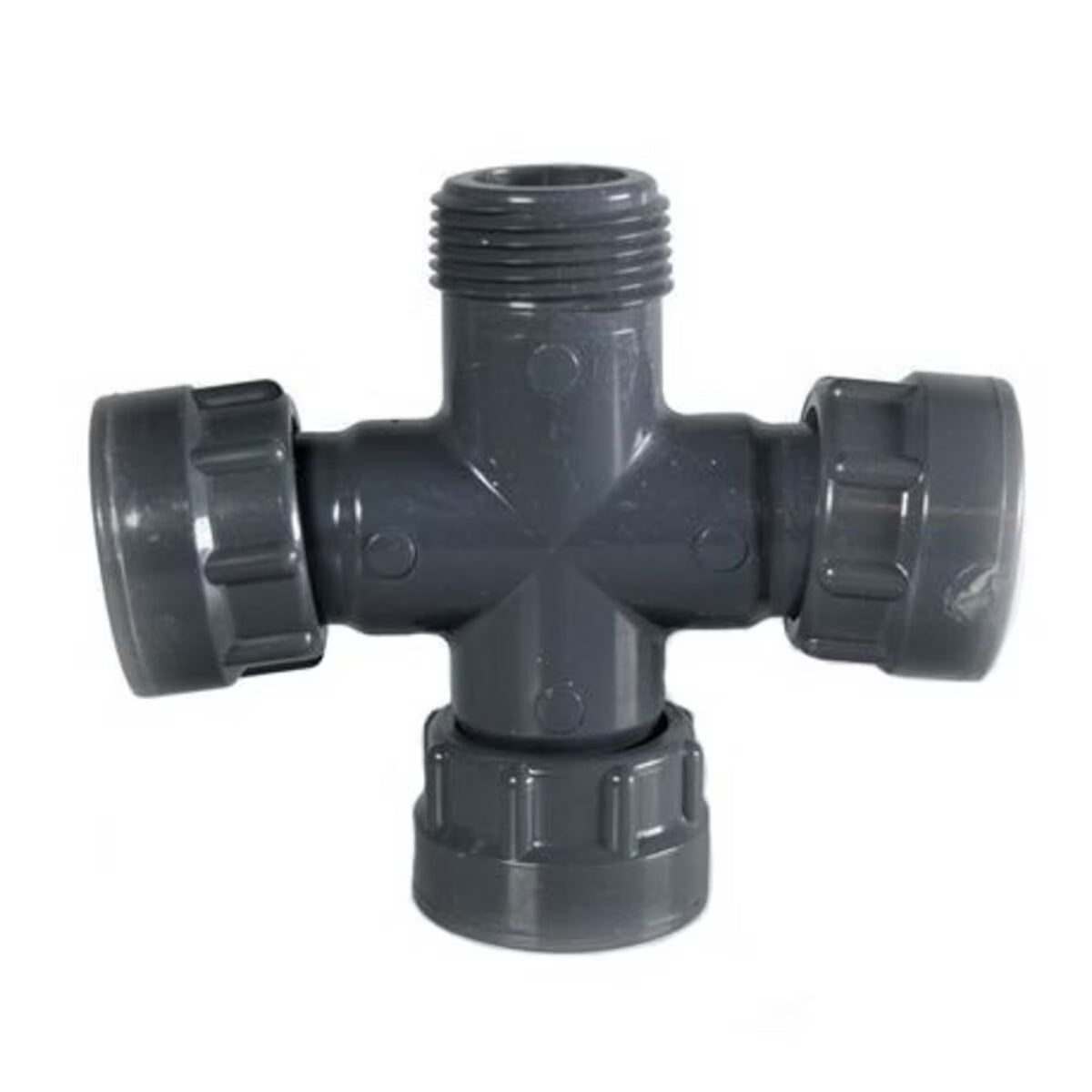 Spears Manifold Cross 1 in. Swivel x MIPT x Swivel x Swivel with O-Ring