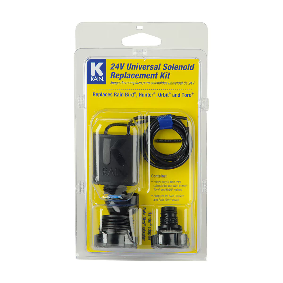 Replacement Solenoid Kit 24V w/ 1 Rain Bird & 1 Hunter Adapter
