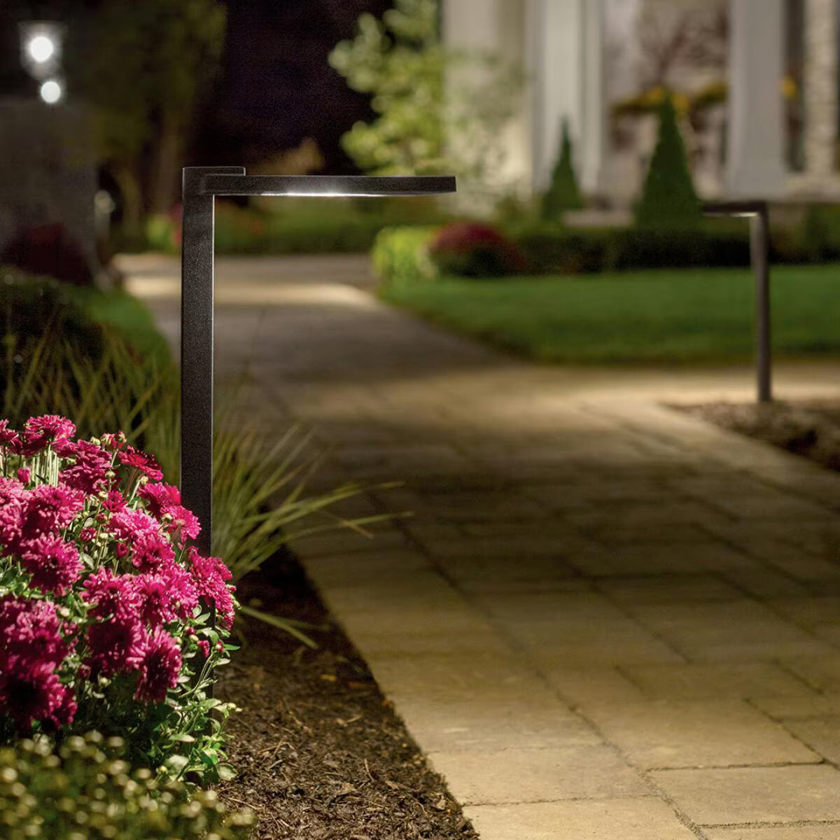 Kichler 16197BKT30 8 in. Shallow Shade Path Light Black Finish 3000K