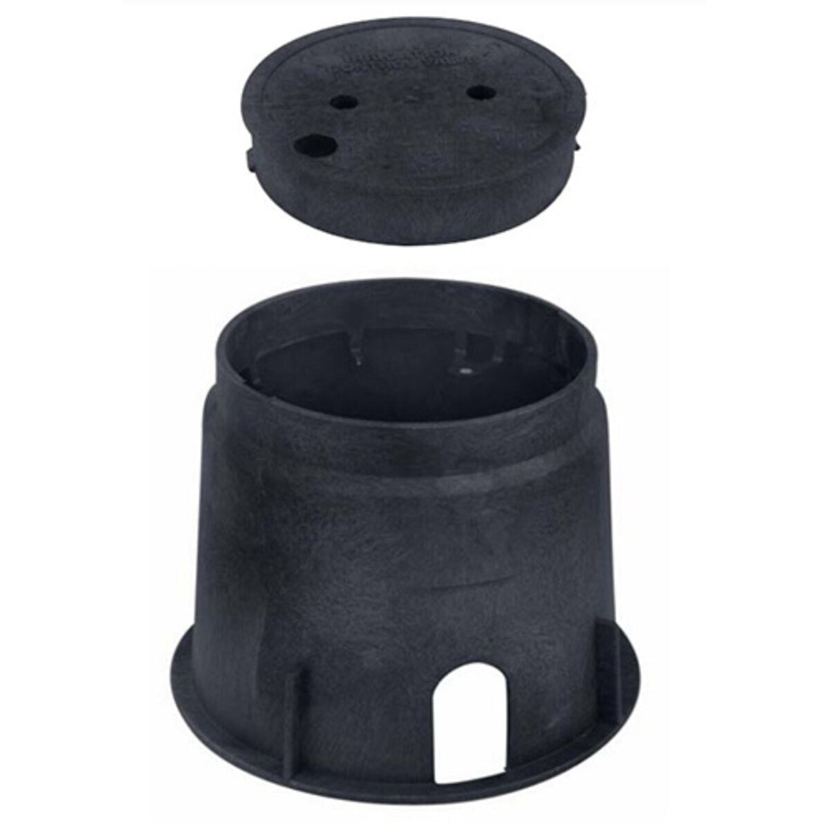 Round Valve Box Black W/Cover